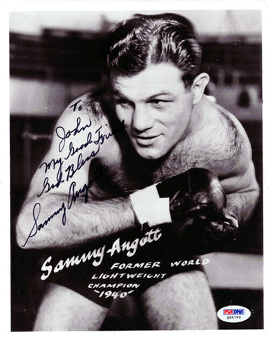Sammy Angott Autographed Signed 8x10 Photo "To John" PSA/DNA #Q95793