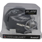 AJ Brown Autographed Philadelphia Eagles Slate Mini Helmet Beckett 48831