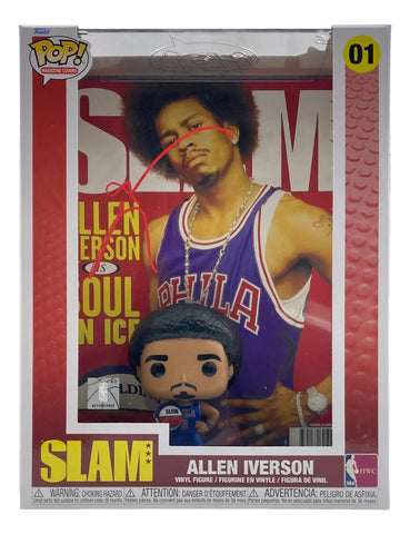 Allen Iverson Signed Philadelphia 76ers Slam Magazine Cover Funko Pop JSA ITP