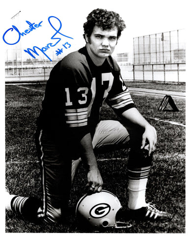 Packers Kicker CHESTER MARCOL Signed 8x10 Photo #6 AUTO ~ 1972 NFL ROY - GBP HOF