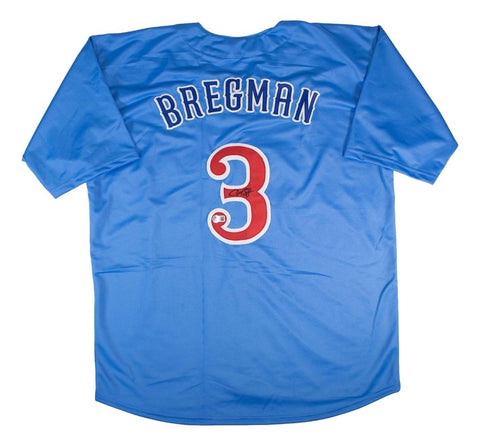 Alex Bregman Chicago Signed Light Blue Baseball Jersey BAS