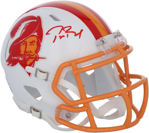Tom Brady Tampa Bay Buccaneers Signed Riddell 1976-1996 Throwback Mini Helmet