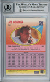 Joe Montana Autographed 1990 Fleer #10 Trading Card Beckett 10 Slab 37495
