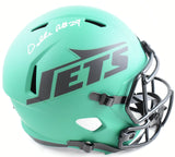 Darrelle Revis Autographed New York Jets F/S Rave Speed Helmet - Beckett W Holo
