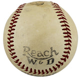 A's Connie Mack Authentic Signed Reach Official League Baseball JSA #BB70388