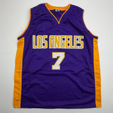 Autographed/Signed Lamar Odom Los Angeles Purple Basketball Jersey JSA COA