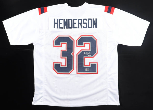 TreVeyon Henderson Signed New England Patriots Jersey (Beckett) 2025 2nd Rnd Pk