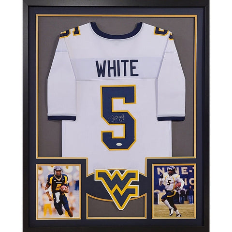 Pat White Autographed Signed Framed West Virginia Jersey JSA