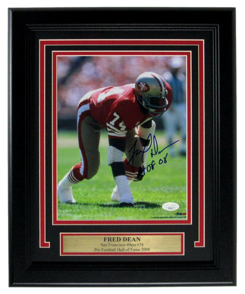 Fred Dean HOF 49ers Signed/Autographed 8x10 Photo Framed JSA 162241