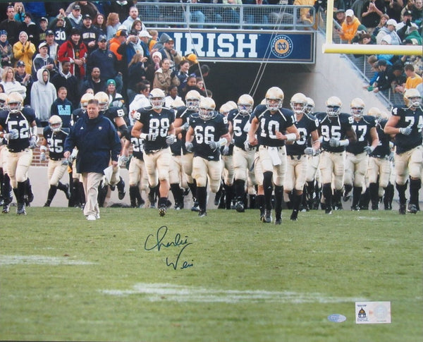 Charlie Weis Signed/Autographed 16x20 Photo Notre Dame Steiner 201046