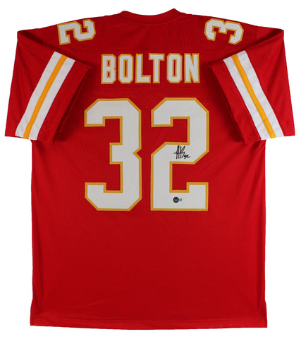 Nick Bolton Authentic Signed Red Pro Style Jersey Autographed BAS Witnessed