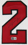 Bulls Michael Jordan Authentic Signed White Nike Size 50 Jersey BAS LOA #AE13531