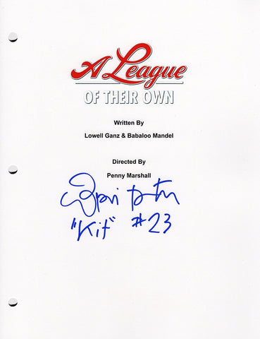Lori Petty Signed A League Of Their Own Movie Script Cover Page w/Kit - (SS COA)