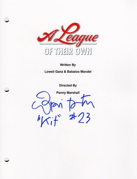 Lori Petty Signed A League Of Their Own Movie Script Cover Page w/Kit - (SS COA)