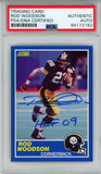 Rod Woodson Autographed 1989 Score #78 Rookie Card HOF PSA Slab 43592