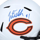 JUSTIN FIELDS Autographed Chicago Bears Lunar Eclipse Full Size Helmet FANATICS