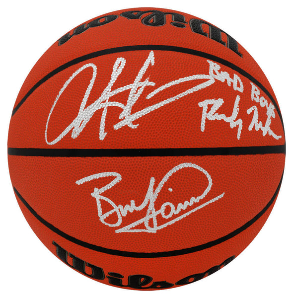 Bill Laimbeer, Rodman & Mahorn Signed Wilson NBA Basketball w/Bad Boys -(SS COA)