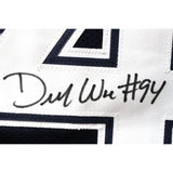 Demarcus Ware Autographed/Signed Pro Style Blue XL Jersey Beckett Witness 51838