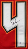 Devin White Signed Red Pro Style Jersey w/ Black Shoulder Signed on #4 BAS Wit