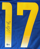 Davante Adams Los Angeles Signed Blue Football Jersey BAS
