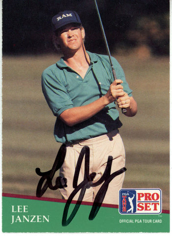 Lee Janzen Autographed 1991 Pro Set #111 Trading Card Beckett 44861