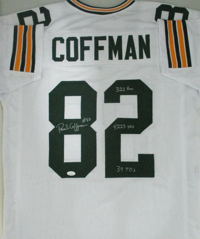 Packers PAUL COFFMAN Signed Custom Replica White Jersey AUTO w/ Stats - JSA