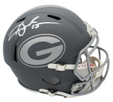 Carson Beck Signed Georgia Bulldogs Speed Full Size Slate NCAA Helmet
