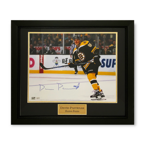David Pastrnak Signed Autographed 16x20 Photograph Framed to 20x24 NEP