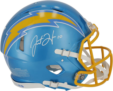 Justin Herbert Los Angeles Chargers Signed Riddell Flash Speed Authentic Helmet
