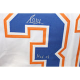 Grant Fuhr Autographed/Signed Pro Style White Jersey HOF JSA 43534