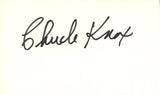 Chuck Knox Autographed/Signed Seattle Seahawks Index Card BAS 45388