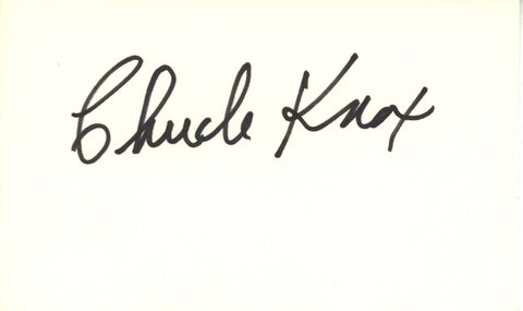 Chuck Knox Autographed/Signed Seattle Seahawks Index Card BAS 45388