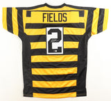 Justin Fields Signed Pittsburgh Steelers Bumble Bee Throwback Jersey (Beckett)