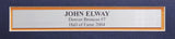 BRONCOS JOHN ELWAY AUTOGRAPHED FRAMED WHITE & BLUE JERSEY BECKETT WITNESS 233684