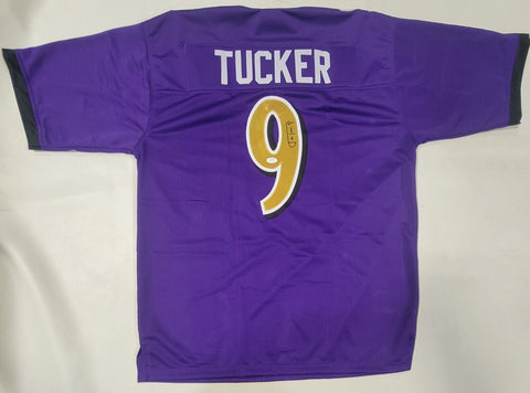 JUSTIN TUCKER AUTOGRAPHED SIGNED PRO STYLE CUSTOM XL JERSEY JSA COA