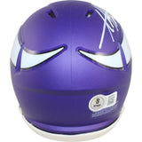 Adrian Peterson Autographed Minnesota Vikings Mini Helmet Beckett Witness 49854