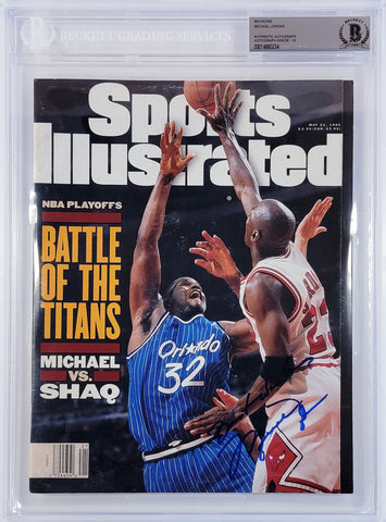 Michael Jordan Autographed SI Bulls Gem 10 Auto Best Wishes Beckett 14880234