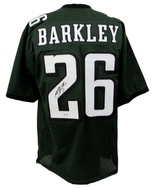 Saquon Barkley Signed/Auto Eagles Green Custom Football Jersey Beckett 191835