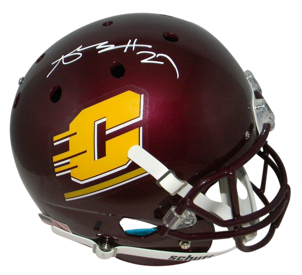 brown university football helmet ANTONIO BROWN SIGNED AUTOGRAPHED CENTRAL MICHIGAN CHIPPEWAS FULL SIZE – Super Sports Center