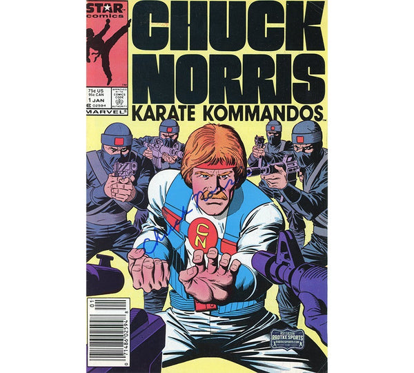 Chuck Norris Signed Unframed Karate Kommandos #1 Comic Book