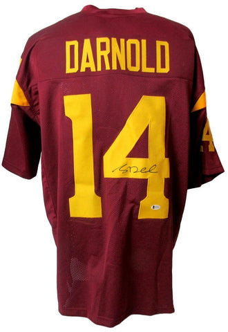 Sam Darnold Signed USC Tojans Custom Football Jersey Size XL Beckett 146072
