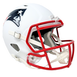 Julian Edelman New England Patriots Signed Riddell Flat White Replica Helmet JSA