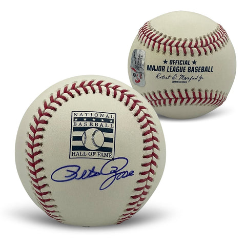 Pete Rose Autographed MLB Hall of Fame HOF Logo Signed Baseball JSA COA + Case A