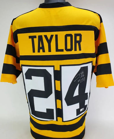 Ike Taylor Signed Pittsburgh Steelers Bumble Bee Throwback Jersey (TSE COA)