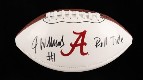 Jameson William Signed Alabama Crimson Tide Logo Football (Beckett COA) Lions WR