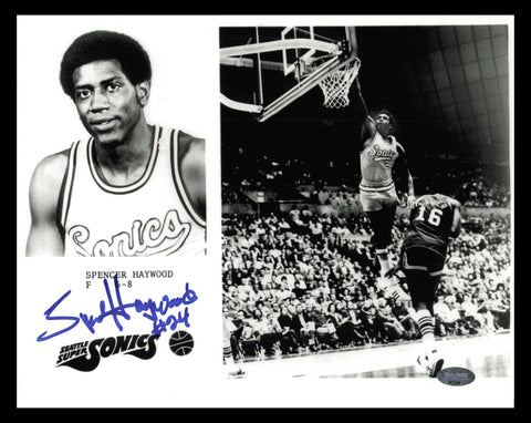 Spencer Haywood Autographed 8x10 Photo Seattle Supersonics MCS Holo #87399