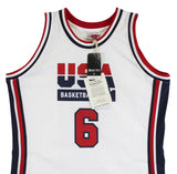 Knicks Patrick Ewing Signed White M&N 1992 USA Authentic Jersey BAS #BV01199