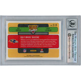 Ed Reed Ray Lewis Autographed 2021 Panini Score 302 Slabbed Card Beckett 50355