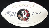 Mike Norvell Signed Florida State Seminoles Logo Football "Go Noles" (JSA COA)