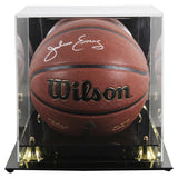 76ers Julius "Dr. J" Erving Signed Wilson Trophy Series Basketball W/ Case JSA W